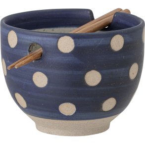 Bloomingville Masami Schale mit Essstbchen 13 cm, Blau