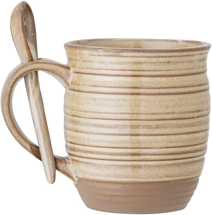 Creative Collection Moss Tasse mit Lffel 55 cl, Natur