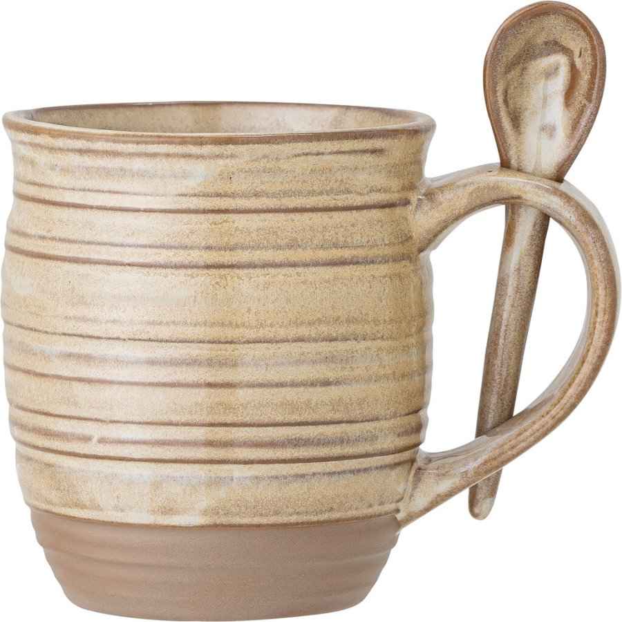 Creative Collection Moss Tasse mit Lffel 55 cl, Natur