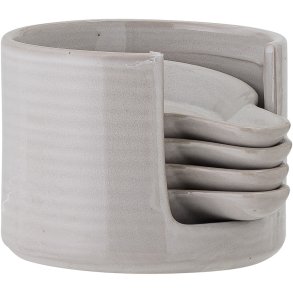 Creative Collection Iris Schale mit 4 Tellern 10,5 cm, Grau