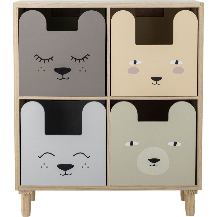 Bloomingville Mini Calle B&uuml;cherregal mit Schubladen 63x55 cm, Multi