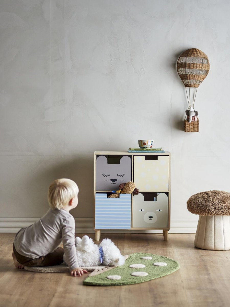 Bloomingville Mini Calle B&uuml;cherregal mit Schubladen 63x55 cm, Multi