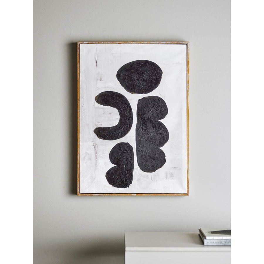 Bloomingville Comma Illustration m. Ramme 53x73 cm, Fyrretr�