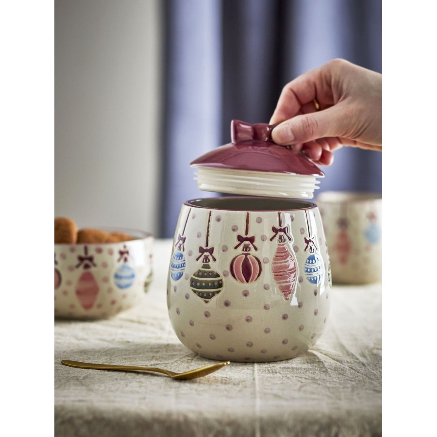Bloomingville Ornamentia Krukke m. L�g H15 cm, Multi