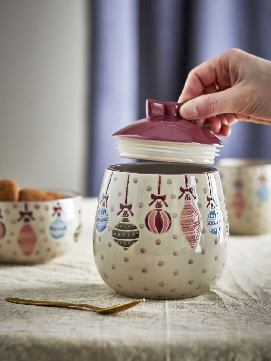 Bloomingville Ornamentia Krukke m. L�g H15 cm, Multi