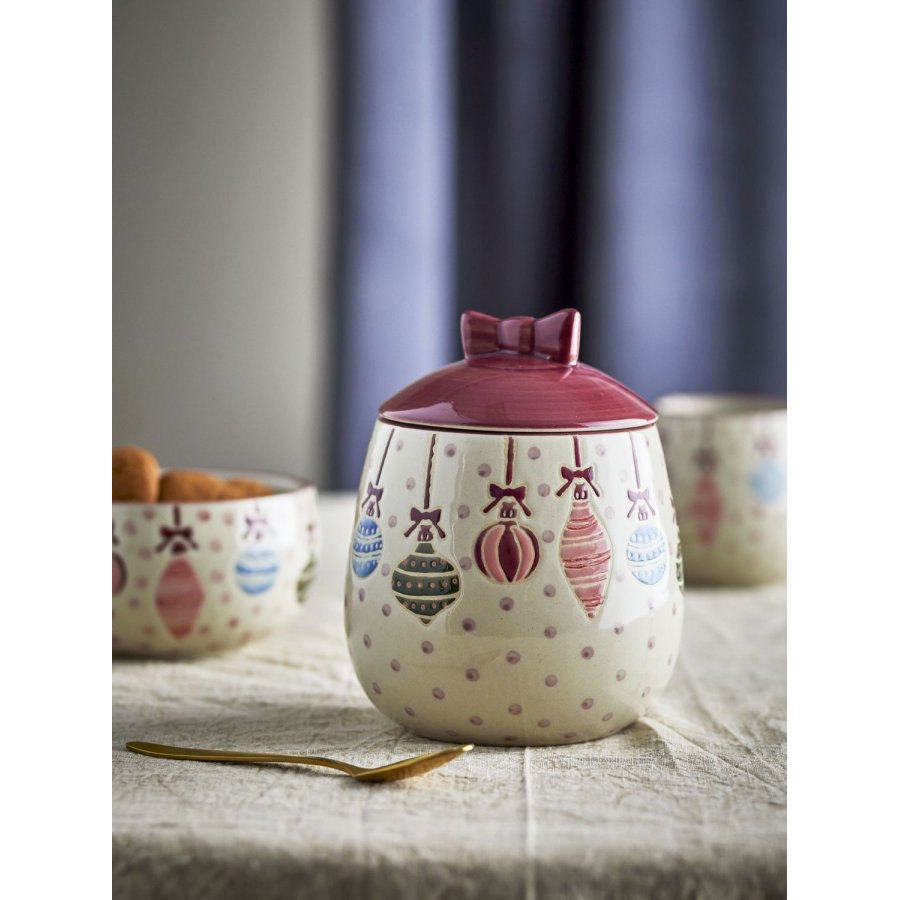 Bloomingville Ornamentia Krukke m. L�g H15 cm, Multi