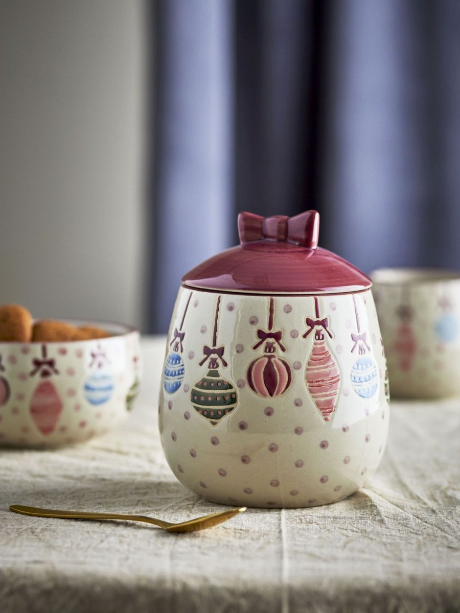 Bloomingville Ornamentia Krukke m. L�g H15 cm, Multi