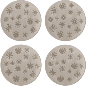 Bloomingville Snowie Tallerken 4 stk. 15,5 cm, Natur