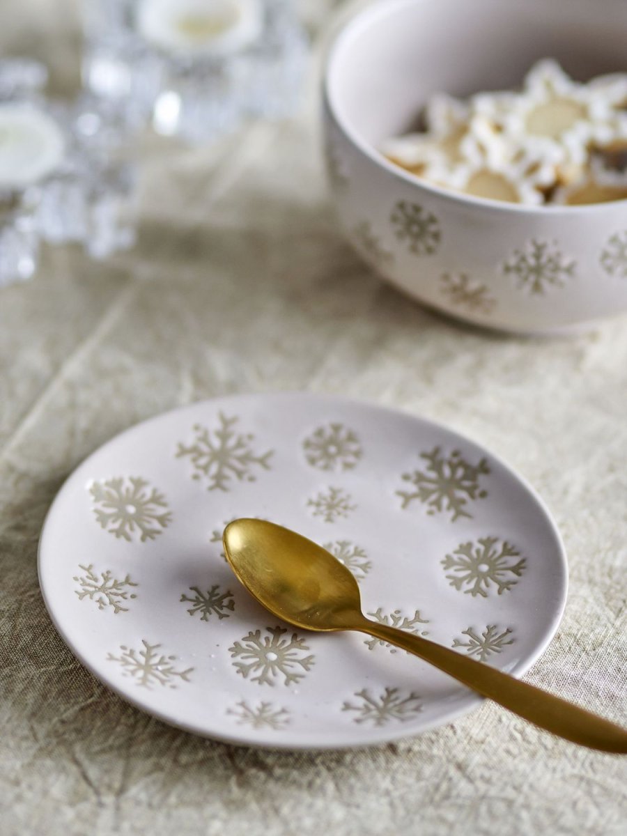 Bloomingville Snowie Tallerken 4 stk. 15,5 cm, Natur