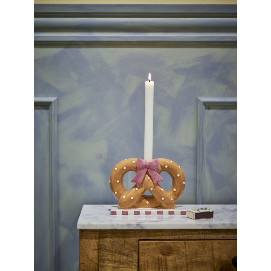 Bloomingville Pretzie Lysestage H14,5 cm, Brun