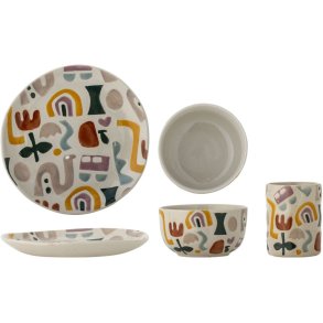 Bloomingville Mini Filur Geschirr-Set 3-teilig, Multi