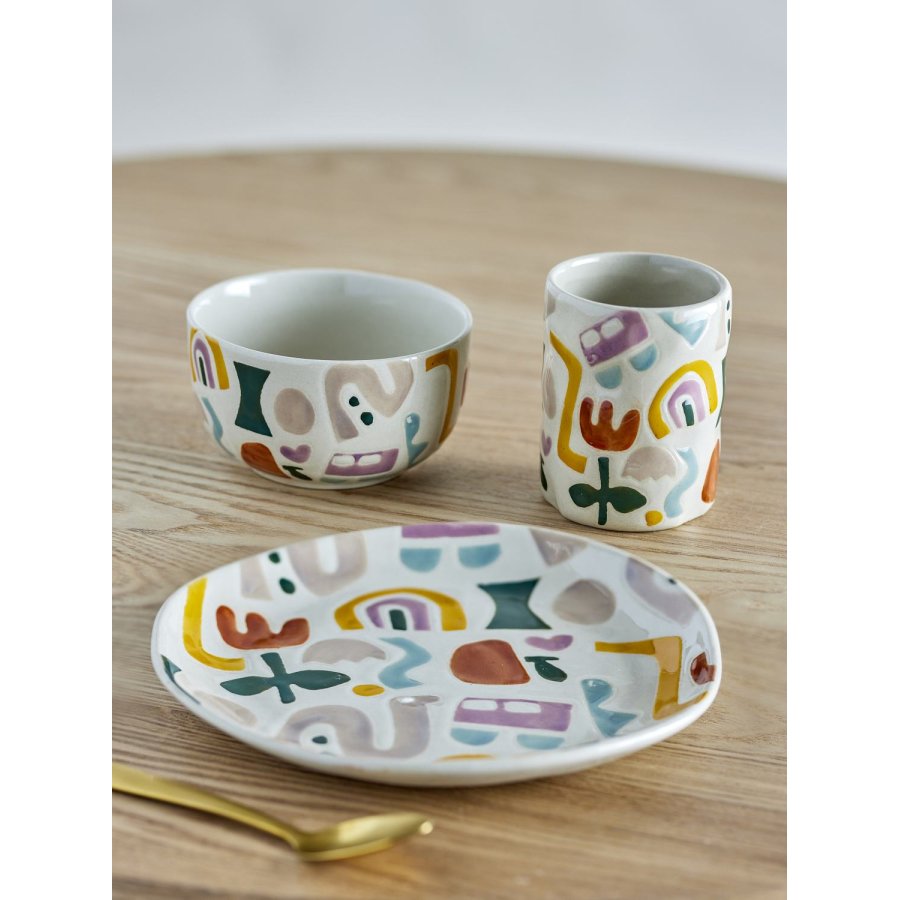 Bloomingville Mini Filur Geschirr-Set 3-teilig, Multi