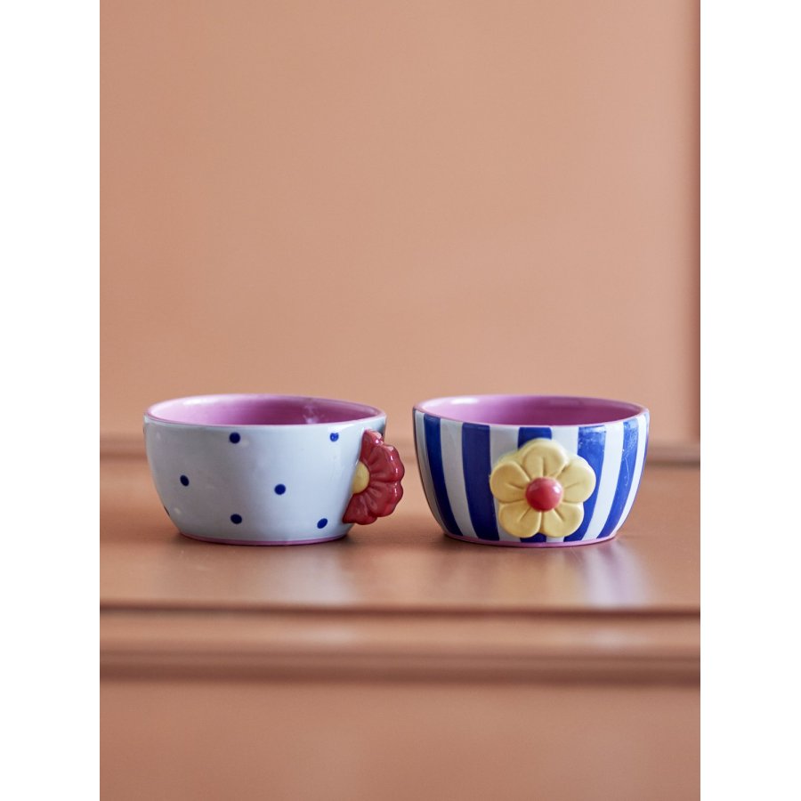 Bloomingville Haisy Sk�l 2 stk. �12 cm, Hvid/Bl�