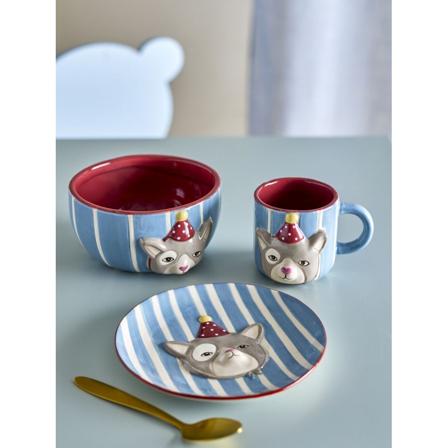 Bloomingville Mini Party Stelzenset 3-teilig, Blau/Rot