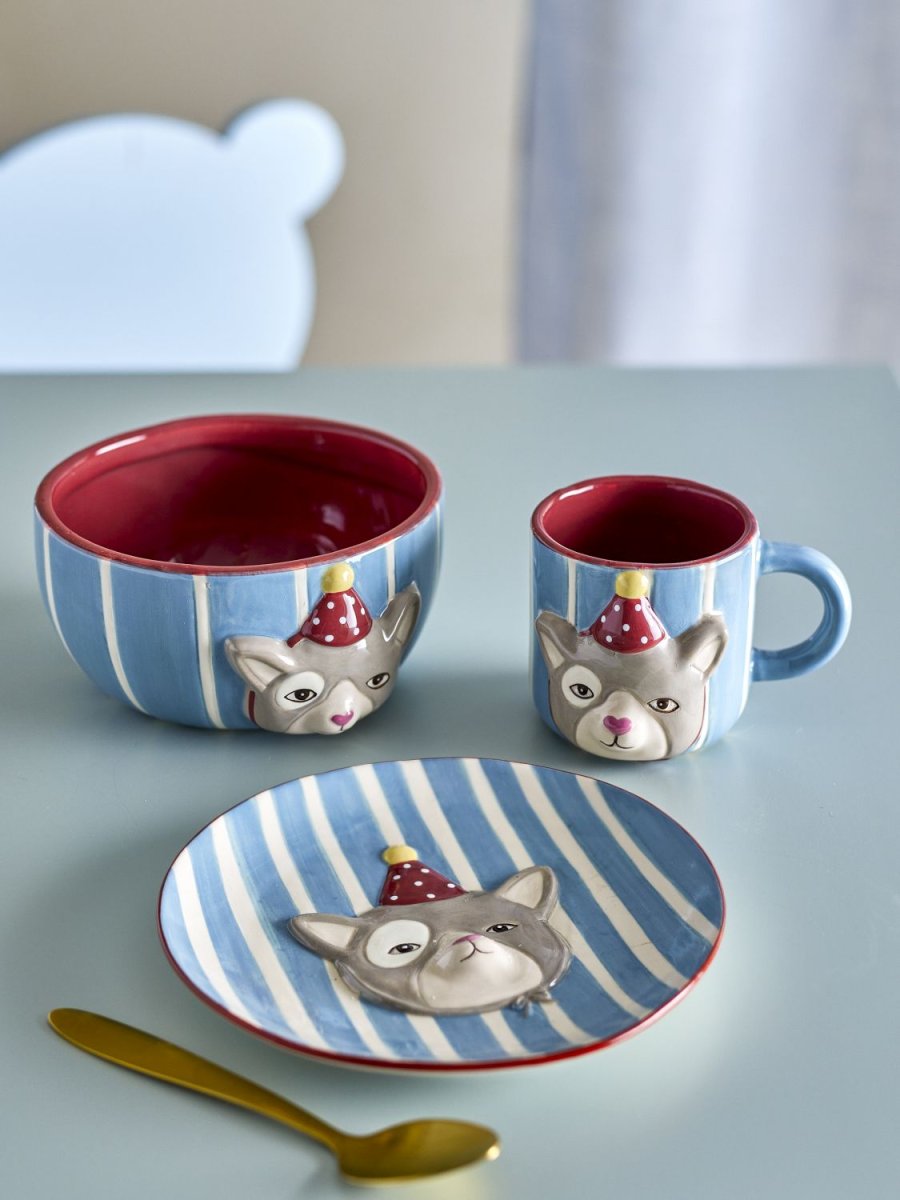 Bloomingville Mini Party Stelzenset 3-teilig, Blau/Rot