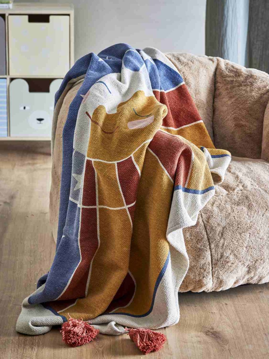 Bloomingville Mini Sun Decke 130x160 cm, Multi