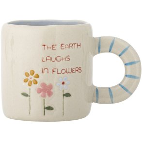 Bloomingville Mini Cloudy Tasse mit Henkel 22,5 cl, Natur/Blau
