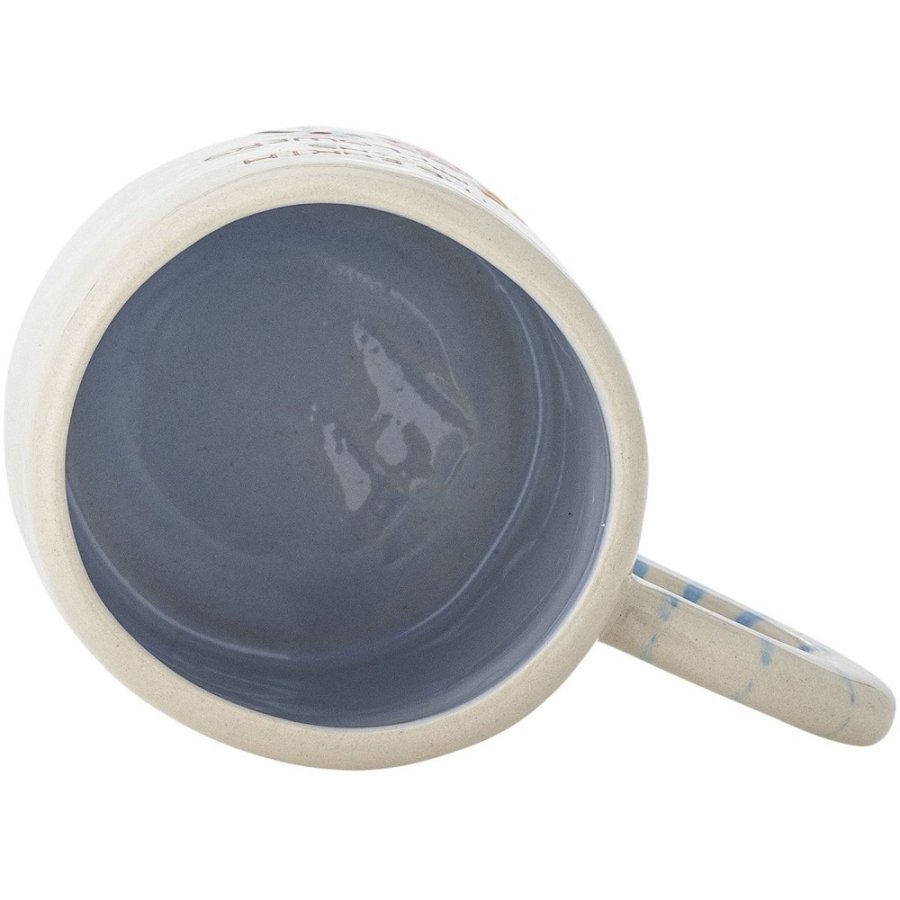 Bloomingville Mini Cloudy Tasse mit Henkel 22,5 cl, Natur/Blau