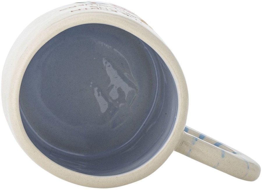 Bloomingville Mini Cloudy Tasse mit Henkel 22,5 cl, Natur/Blau