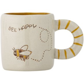Bloomingville Mini Cloudy Tasse mit Henkel 22,5 cl, Natur/Orange
