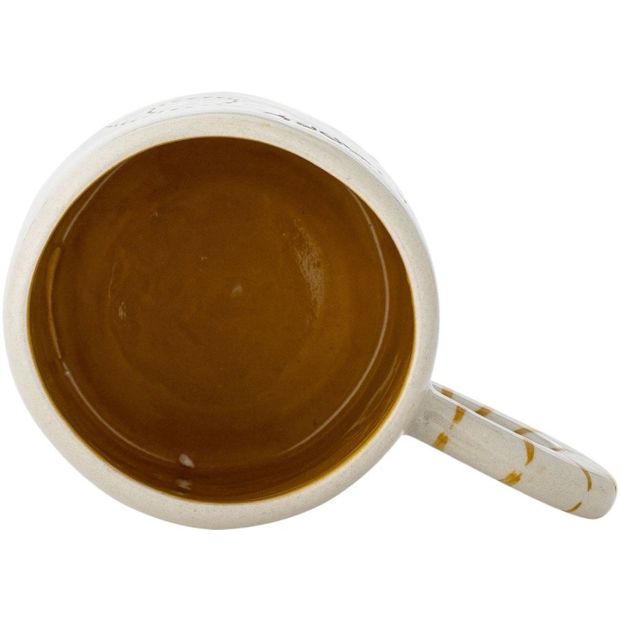 Bloomingville Mini Cloudy Tasse mit Henkel 22,5 cl, Natur/Orange