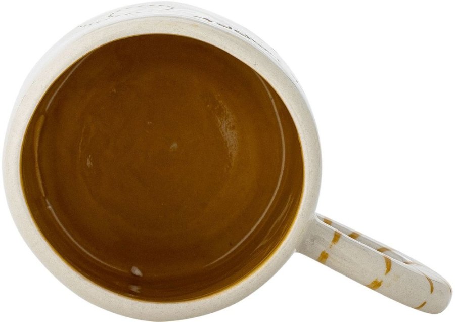 Bloomingville Mini Cloudy Tasse mit Henkel 22,5 cl, Natur/Orange
