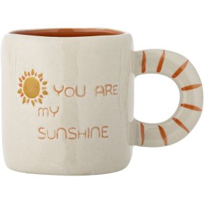 Bloomingville Mini Cloudy Tasse mit Henkel 11 cl, Natur