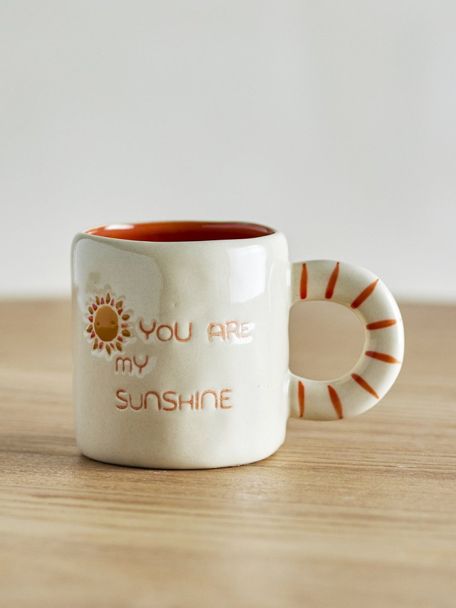 Bloomingville Mini Cloudy Tasse mit Henkel 11 cl, Natur