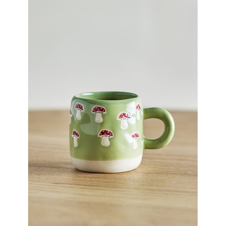 Bloomingville Mini Millie Tasse mit Henkel 11 cl, Natur/Gr&uuml;n