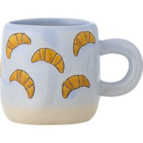 Bloomingville Mini Millie Tasse mit Henkel 11 cl, Natur/Blau