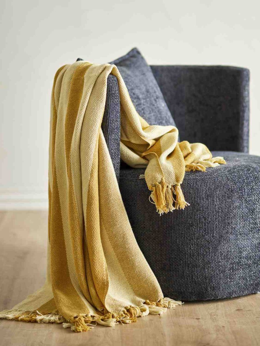 Bloomingville Frello Decke 130x160 cm, Gelb