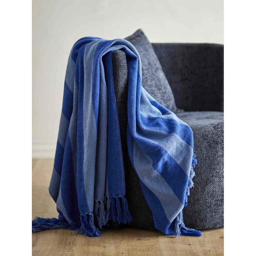 Bloomingville Frello Decke 130x160 cm, Blau