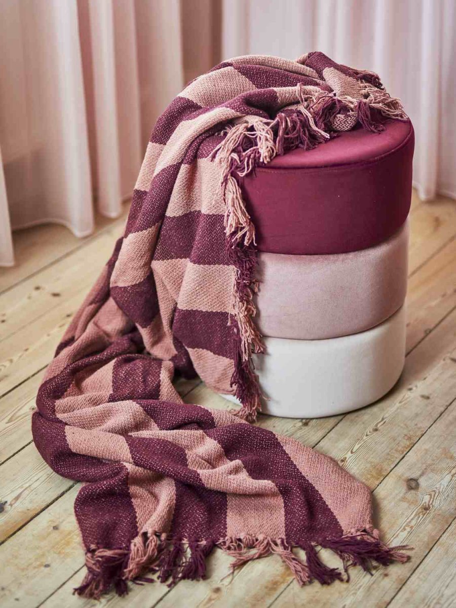 Bloomingville Frello Decke 130x160 cm, Rot