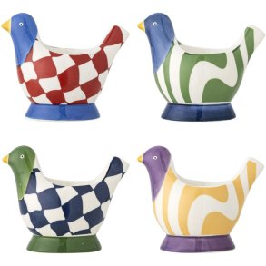 Bloomingville Birdy �ggeb�ger 4 stk. H8 cm, Multi