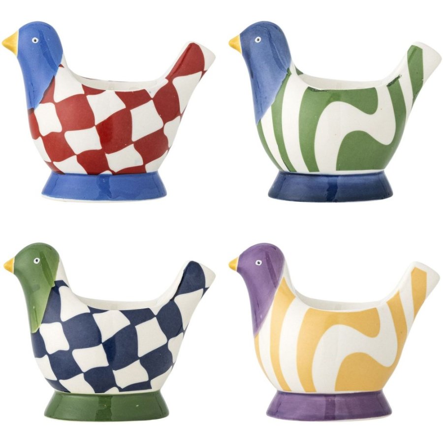 Bloomingville Birdy �ggeb�ger 4 stk. H8 cm, Multi