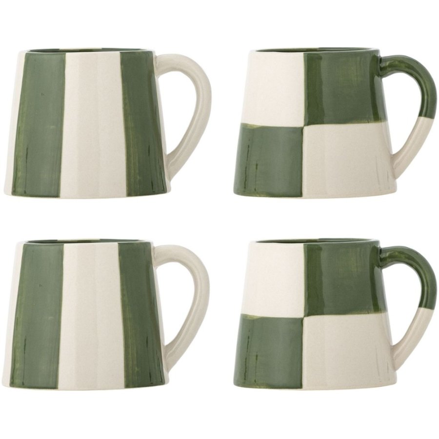 Bloomingville Floki Krus m. Hank 4 stk. 28 cl, Gr�n