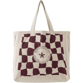 Bloomingville Check Tragetasche 40x46 cm, Rot