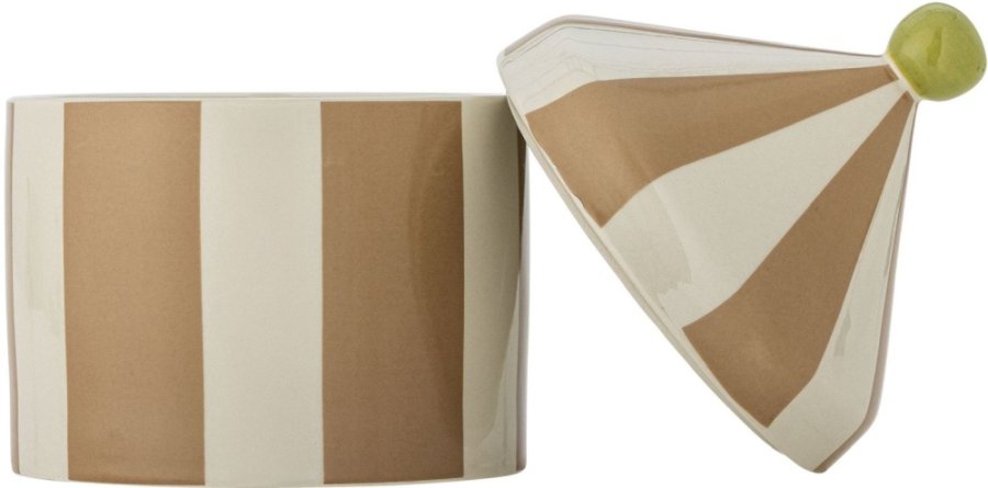 Bloomingville Mini Cimmi Topf mit Deckel H25 cm, Natur