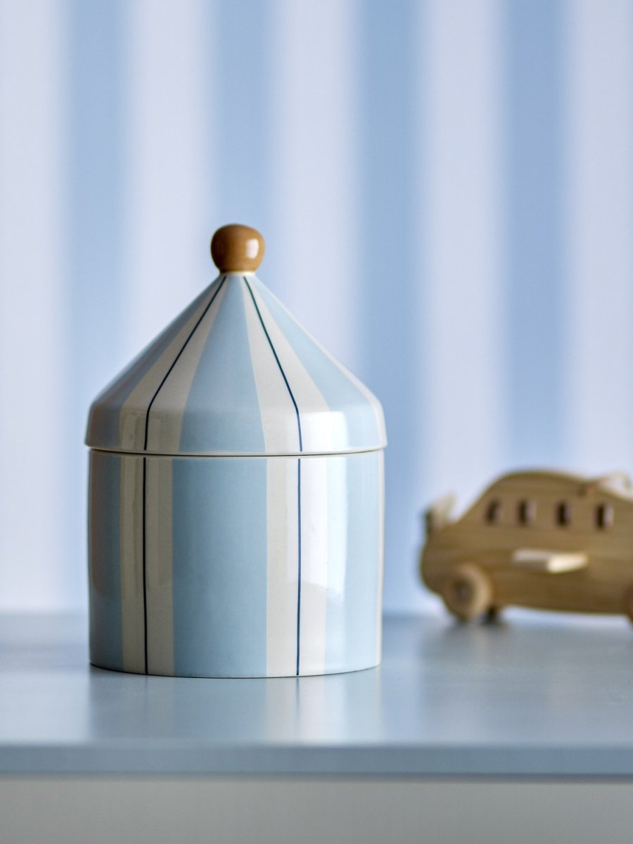 Bloomingville Mini Cimmi Topf mit Deckel H25 cm, Blau