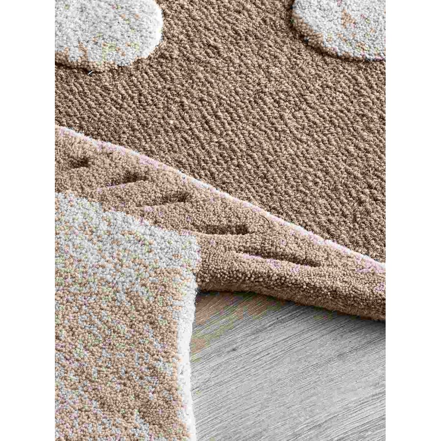 Bloomingville Mini Mushroom Teppich 85x90 cm, Braun