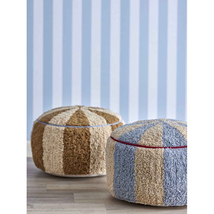 Bloomingville Mini Charoline Puf H26 cm, Natur/Bl�