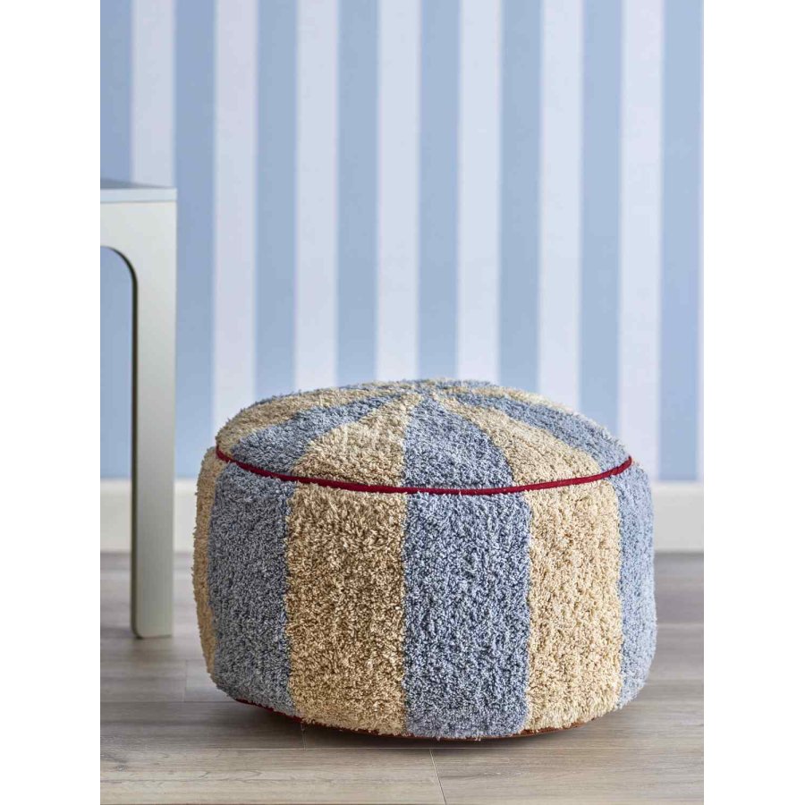 Bloomingville Mini Charoline Puf H26 cm, Natur/Bl�