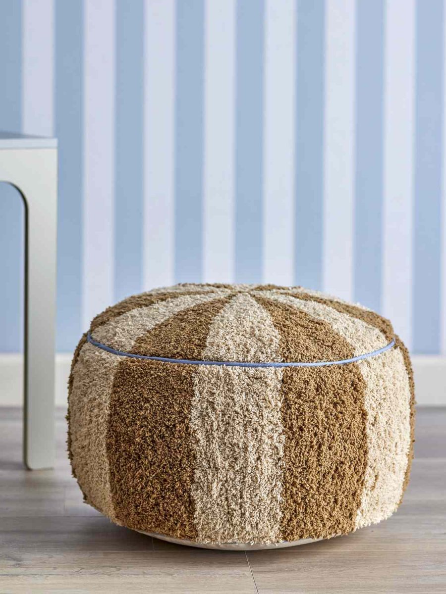 Bloomingville Mini Charoline Puf H26 cm, Natur/Brun