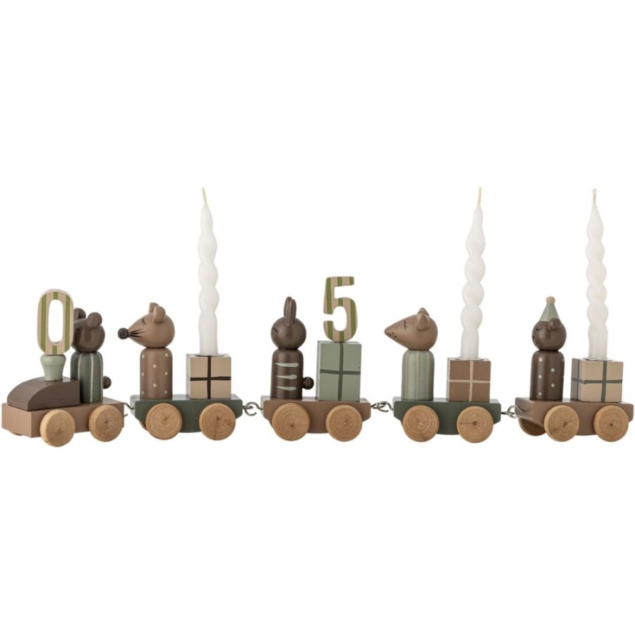 Bloomingville Mini Junaid F�dselsdagstog 38 cm, Brun/Gr�n