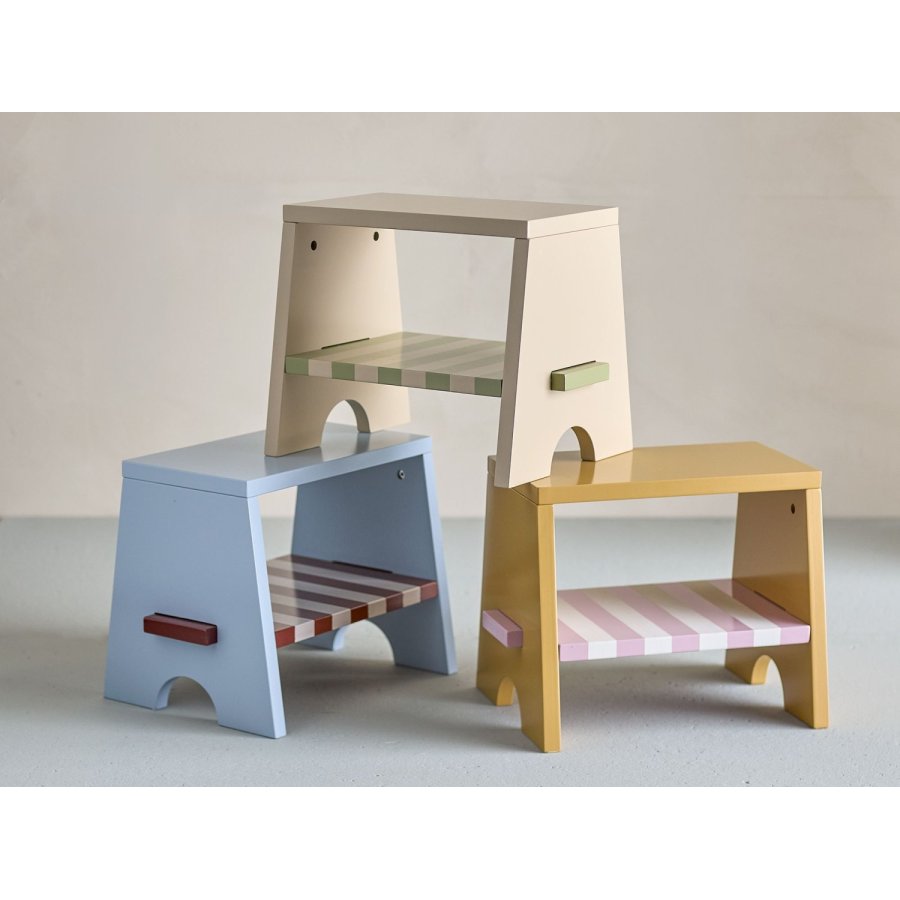 Bloomingville Mini Liova Taburet H30 cm, Beige/Gr�n