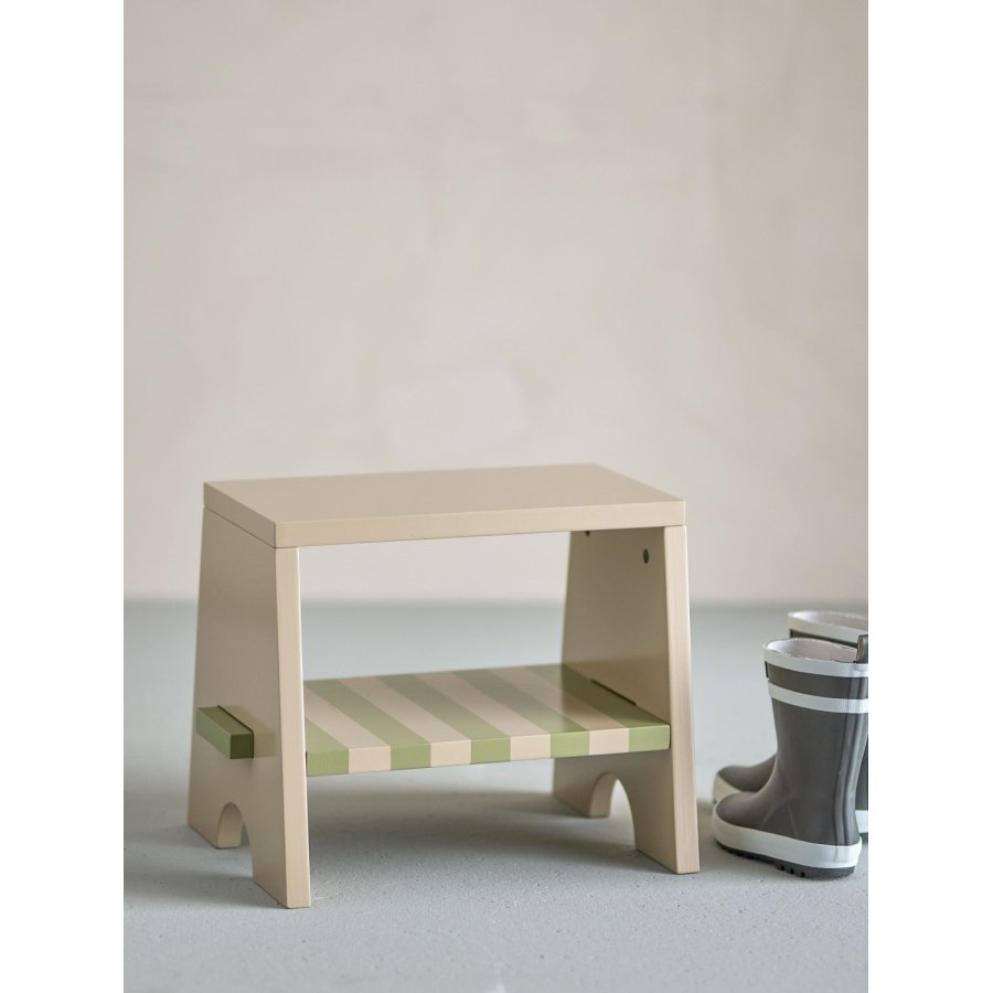 Bloomingville Mini Liova Taburet H30 cm, Beige/Gr�n