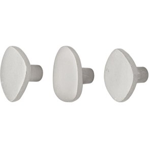 Bloomingville Ferri Haken 3er Set, Silberfarbenes Finish