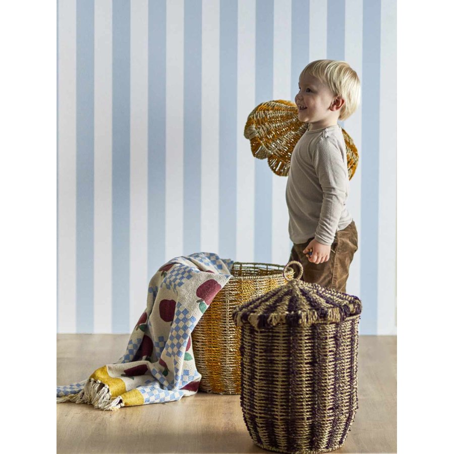 Bloomingville Mini Cikkeline Korb mit Deckel 2er Set, Multi