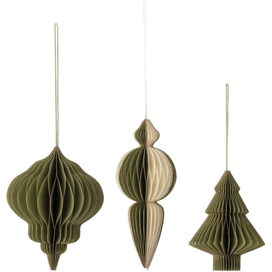 Bloomingville Tinkle Ornament 3 stk, Gr�n