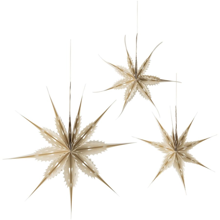 Bloomingville Ilo Ornament Stjerne 3 stk, Hvid